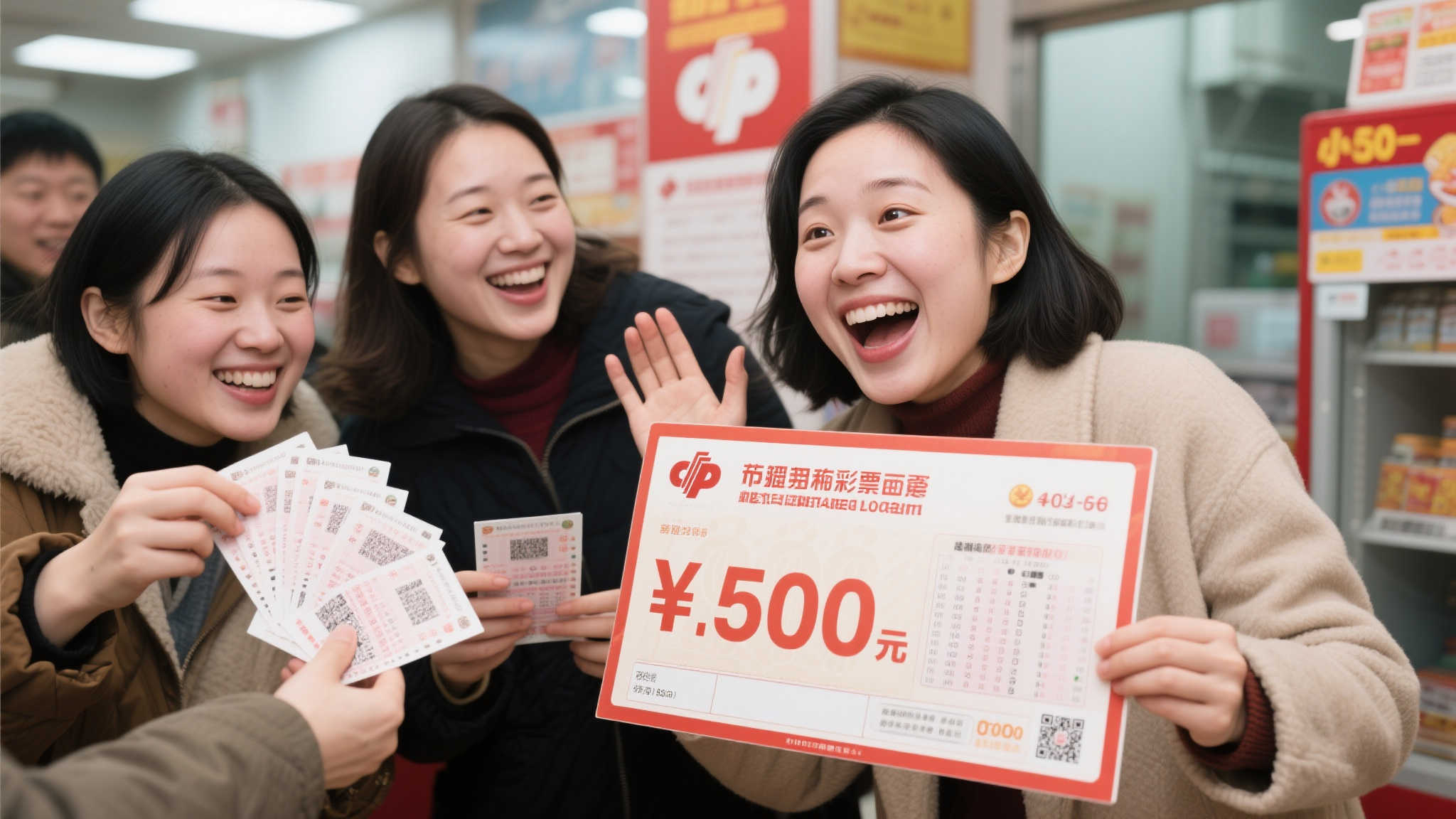 值得一提的是，这位女彩民并没有独享这份喜